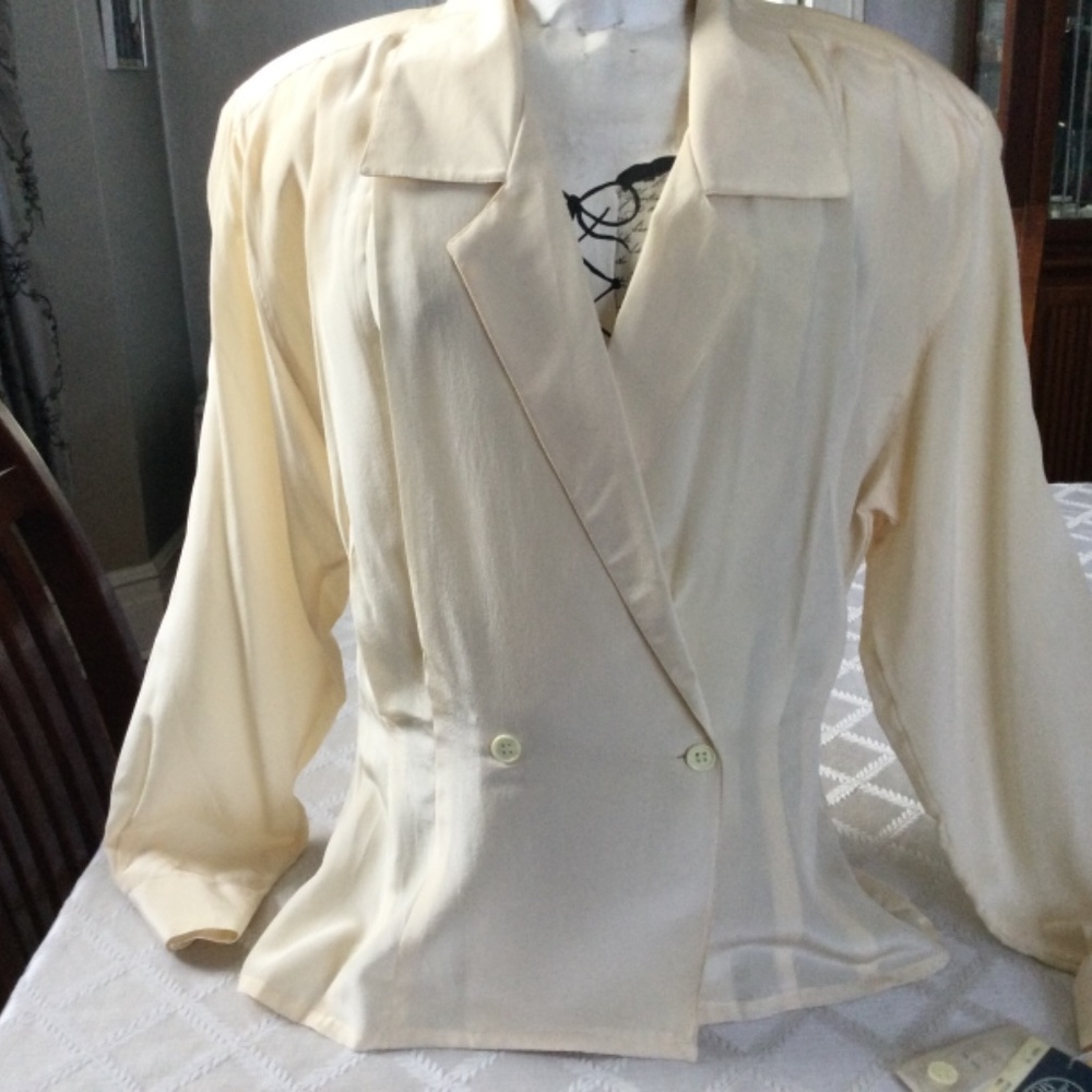 NWT Jenifer Moore 100% Silk Blouse ~ Gorgeous - Picture 7 of 7